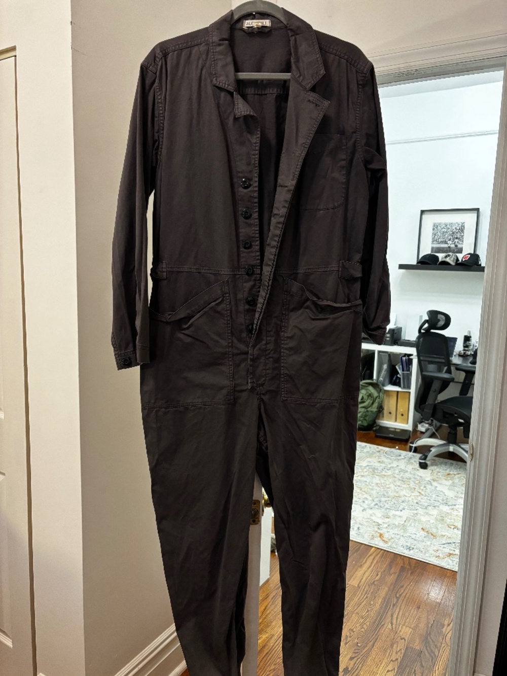 Alex Mill utility jumpsuit in dark gray